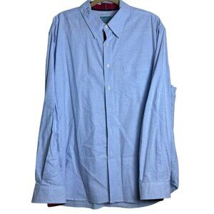 Castaway Nantucket Island Chase Powder Blue Linen Button Down Shirt, Size XXL